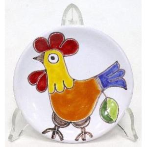 イタリア製 輸入雑貨 シチリア 陶器 絵皿 壁飾り 壁掛け 手描き 太陽