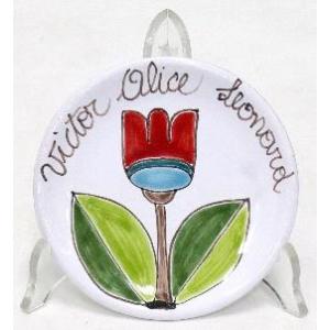 イタリア製 輸入雑貨 シチリア 陶器 絵皿 壁飾り 壁掛け 手描き 魚