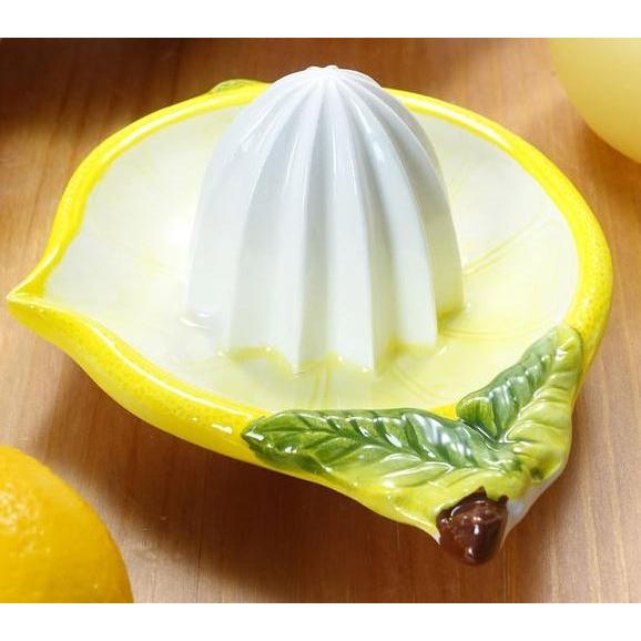 イタリア製 輸入雑貨 直輸入 レモン スクイーザー レモン絞り 小皿 バッサーノ ハンドペイント リ...