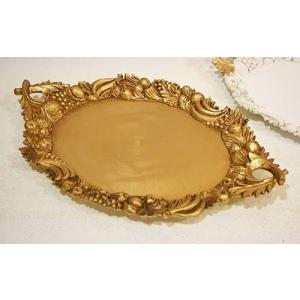 イタリア製 輸入雑貨 トレー ゴールド フルーツ アンティーク風 ヨーロピアン ゴージャス シャビーシック イサス ISA P120 直輸入 リビングスタジオ
