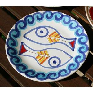 DESIMONE デシモーネ 皿 プレート 陶器 シチリア 船 魚 DESIMONE デシモーネ 皿 プレート 陶器 シチリア 船 魚