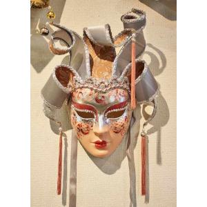 イタリア製 輸入雑貨 ベネチアンマスク 壁飾り 陶器 テラコッタ