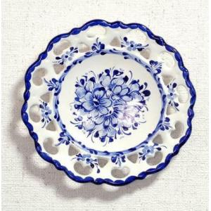 イタリア製 輸入雑貨 シチリア 陶器 絵皿 壁飾り 壁掛け 手描き 魚