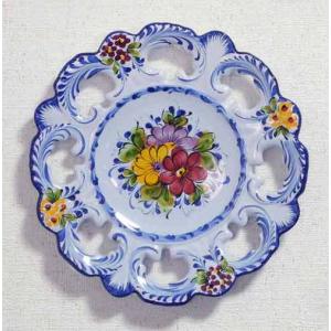 イタリア製 輸入雑貨 シチリア 陶器 絵皿 壁飾り 壁掛け 手描き