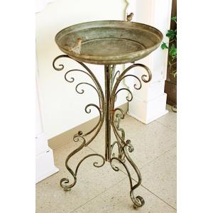 輸入家具 サイドテーブル シャビーシック アイアン ウッド フレンチ