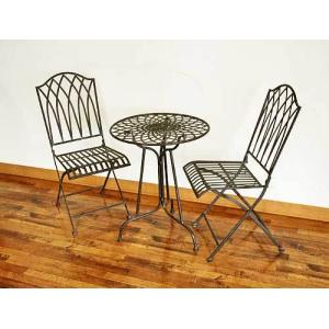 輸入家具 パティオ ラウンドテーブル ホワイト コベントガーデン