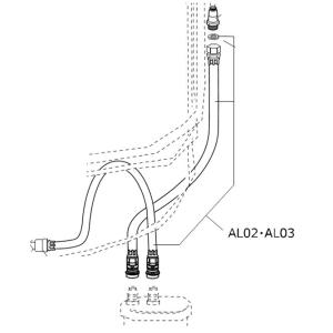 AL02・AL03：クリンスイ三菱ケミカル(三菱レイヨン)AL700用IN・OUTホース(AL用)