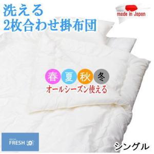 掛け布団 ダブル 2枚合わせ テイジン フィルケア 抗菌 防臭 日本製 掛布団 2枚合わせ シングル フィルケア オールシーズン デュエット