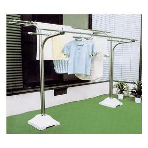 【送料無料、代引き不可】オールステンレス物干し台　特大コンクリート台35kg