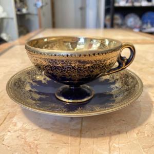 ROYAL WORCESTER ロイヤルウースター 藍地金彩ジュール カップ