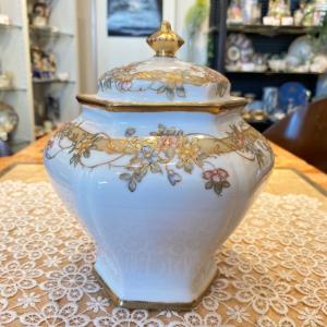 ノリタケ オールドノリタケ 金盛上 花籠装飾図紋 シュガーボウル 大鉢