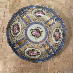 ノリタケ オールドノリタケ 金盛 花図 両耳飾壺 花瓶 : リビングT&S