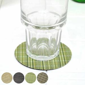 コースター 丸 10cm 撥水 ビニール （ 茶托 グラスマット キッチン雑貨 インテリア ）