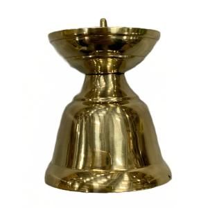 ミニ ローソク立 火立 真鍮製 磨き仕上 豆ロウソク立て 特大 (大大