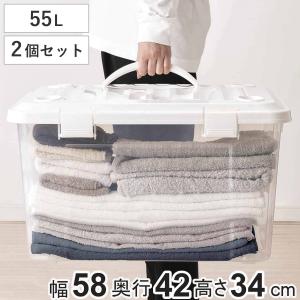 天馬 収納ボックス 幅58×奥行42×高さ34cm フタ付き 持ち手付き