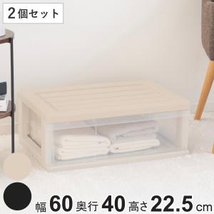 収納ケース ワイド収納ケース ドリーム 1段 引き出し 約 高さ23cm モノトーンカラー 同色2個セット （ 収納ボックス 衣装ケース 衣類収納 クローゼット収納 ）