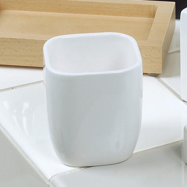 歯みがきコップ ホワイトキューブ タンブラー （ タンブラー 歯みがき用 歯磨きコップ ）