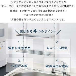 収納ラック つっぱり棚 2段 幅45cm ( ...の詳細画像3