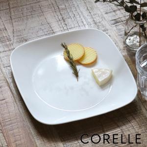 パール金属 プレート 23cm コレール CORELLE スクエア 白 食器 皿 角皿