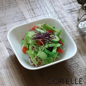 ボウル 17cm コレール CORELLE スクエア 白 食器 皿 角皿 ウインターフロスト （ 食洗機対応 ホワイト 電子レンジ対応 お皿 オーブン対応 白い ）｜livingut