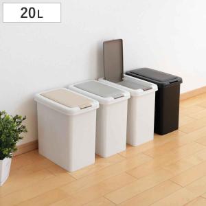 ゴミ箱 ふた付き スリムプッシュ 20L （ ごみ箱 20リットル プッシュふた ワンタッチ オープン 分別 スリム 角型 キッチン ）