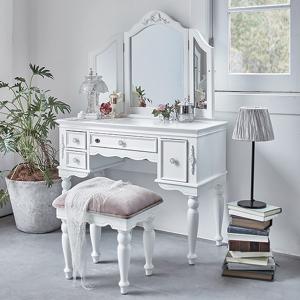 ♦️ドレッサー ドレッサーセット アンティーク調 BROCANTE ホワイトウッド 幅92cm