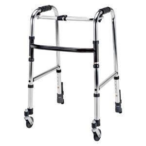 マキテック アルミ製歩行器 ミニタイプ 固定型 前輪固定キャスター付