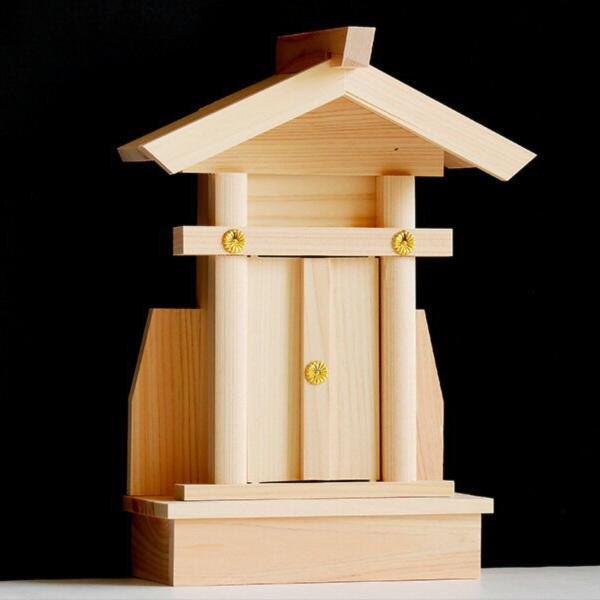 神棚 荒神宮 日本製 ひのき モダン （ 神具 新築 お正月 神札 御札立て コンパクト 小型 桧 ...