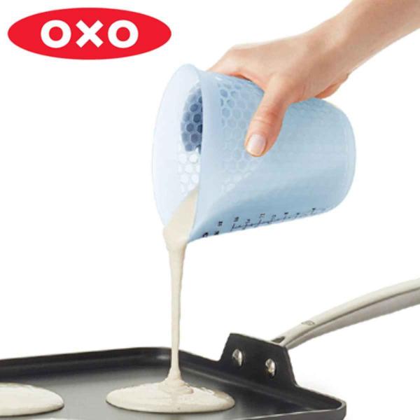 OXO シリコンメジャーカップ 中 500ml 計量カップ （ 計量器具 電子レンジ対応 食洗機対応...