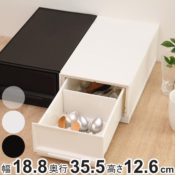 収納ケース ナチュラ クリアモジュール スリムS 幅18.8×奥行35.5×高さ12.6cm （ 収...