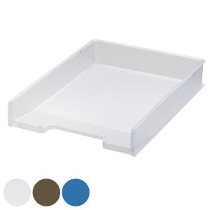 レタートレー A4 書類 デスクトレー ホワイト ABS製 500枚収納 滑り