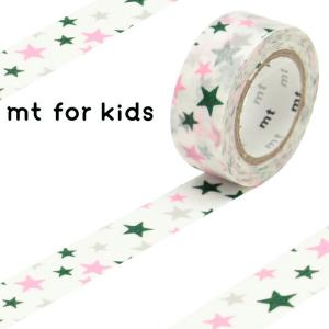 マスキングテープ　mt　for　kids　モチーフ　星　幅15mm （ マスキング テープ マステ ）｜livingut