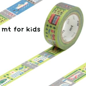 マスキングテープ　mt　for　kids　work　町　幅15mm （ マスキング テープ マステ ）｜livingut