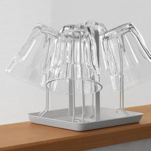 グラススタンド グラススタンド4個掛け トレー付