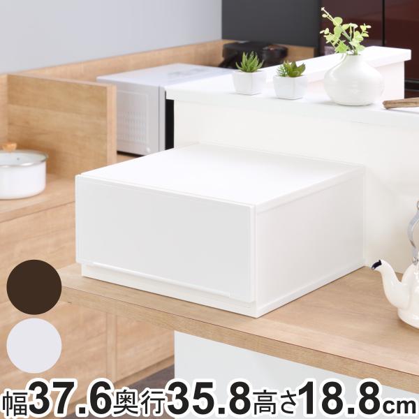 収納ケース 幅37.6×奥行35.8×高さ18.8cm コレクトケース Mワイド 1段 squ＋ （...