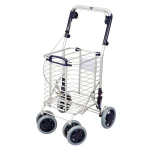 折りたたみ式カート ショッピングカート ダブルレイヤートローリー/ヤ ショッピングカート ワイヤーカート アルミ製 ブレーキ付き 高さ調節