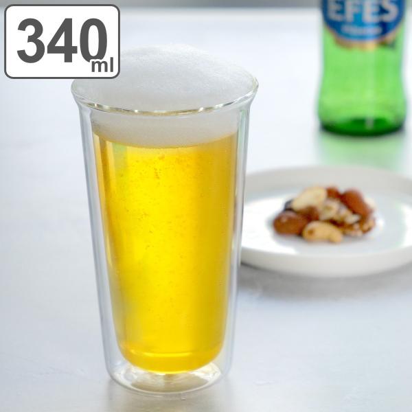 キントー ビアグラス 340ml CAST ダブルウォール コップ 耐熱ガラス （ KINTO 食洗...