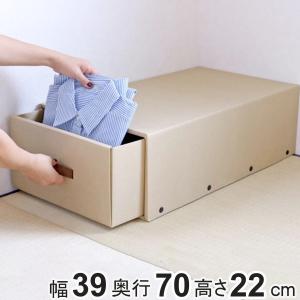 東洋ケース（TOYOCASE） 収納ケース 約 幅39×奥行70×高さ22cm クラフト