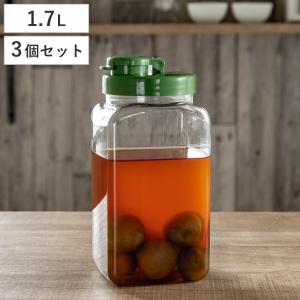 梅酒容器 液体密封容器 S型 1.7L プラスチック製 3個セット