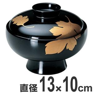吸い物椀 煮物椀 木製 新仙才椀 溜扇面 本漆塗 手描き磨蒔絵 お椀 食器