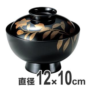 仙才椀 木製 4.3寸 花箋 玉渕付 木地呂 漆塗 お椀 食器 研出し 磨蒔絵