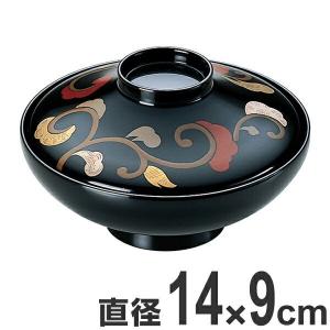 吸い物椀 木製 鈴型 黒漆塗 吸物椀 鈴 お椀 食器 漆塗 磨高蒔絵 （ 椀