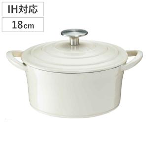 野田琺瑯（noda horo） ミモザ 両手鍋 深型 24cm ih 日本製 MIMOZA JM