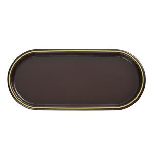 トレー 小判 24cm 溜 漆器 プレート 皿 ...の商品画像