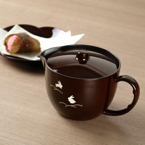 急須 400ml 塗 うさぎ 軽い 割れにくい ポット 日本製 （ ティーウェア ポット 電子レンジ対応 食洗機対応 ）