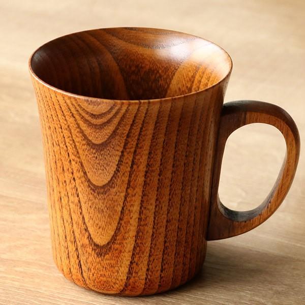 マグカップ 280ml 木製 漆 ティーカップ 天然木 食器 （ コップ マグ カップ コーヒーカッ...