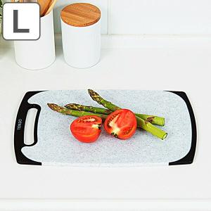まな板 ラバー付耐熱抗菌まな板 石目調 L （ まないた
