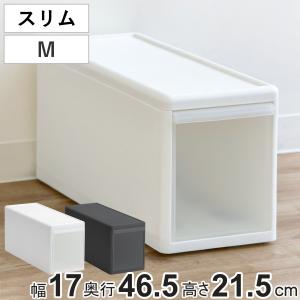 収納ケース スリム M プラスチック 引き出し 収納 幅17×奥行47×高さ22cm （ 収納ボックス 衣装 ケース ボックス 日本製 クローゼット収納 隙間収納 ）