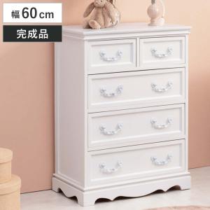 L202 【(*☻-☻*)わか】ケイファクトリー カントリーチェスト HAGiHARA（萩原） チェスト 幅60cm 4段 木製 カントリー調 シャビー