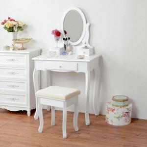 ドレッサーセット アンティーク調 BROCANTE ホワイトウッド 幅92cm